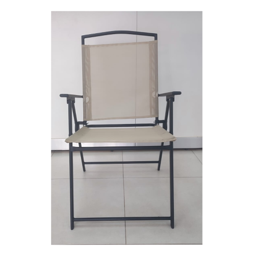 Silla Plegable Metal (Crema)