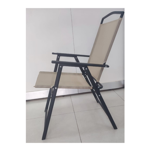 Silla Plegable Metal (Crema)
