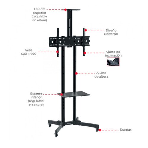 Soporte p/ TV Móvil Kolke KVS-536 30" a 70"