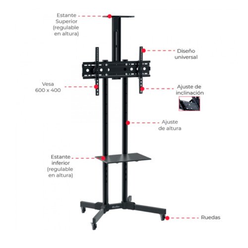 Soporte para TV Móvil Kolke KVS-536 30" a 70"