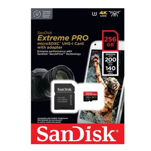 Memoria Micro SD 256GB SanDisk Extreme Pro 200/140