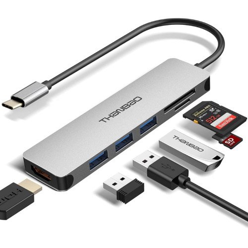 Adaptador Hub USB Tipo C 7 en 1