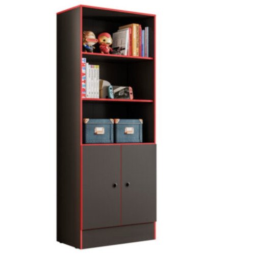 Armario gamer 2 puertas GTX PAT NG/ROJO