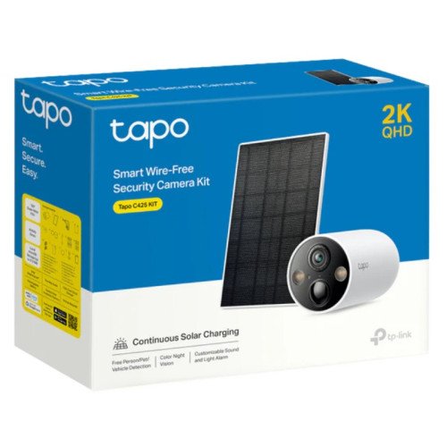 Cámara IP Solar TP‑Link Tapo C425 Kit (2 Cámaras + Panel Solar Original)