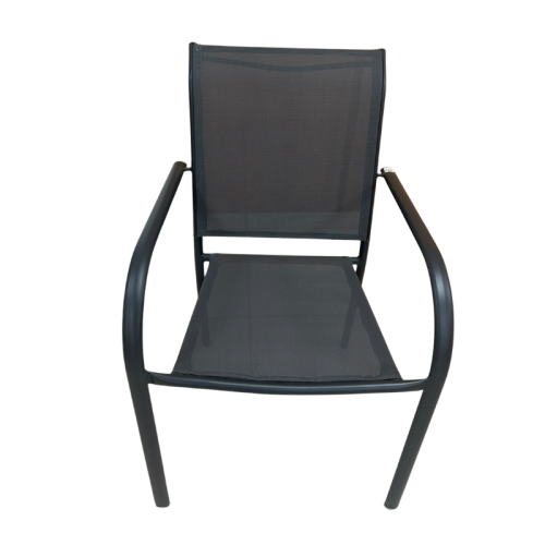 Silla Metal Apilable Gris (Abierto)