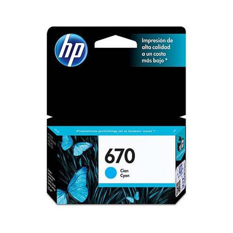 Tinta HP 670 (Cyan) Tinta HP 670 (Cyan)