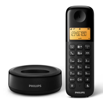 Teléfono inal. Philips D1301B (Negro)